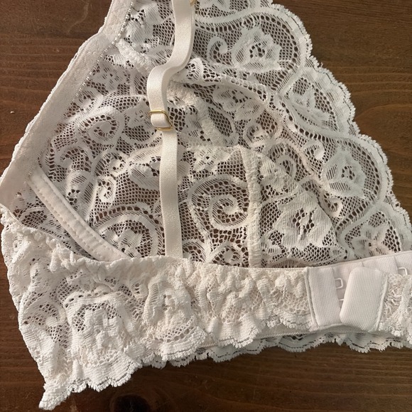 COMMANDO White Ivory Lace Bra Size Large - Picture 5 of 8